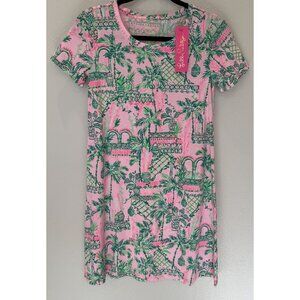 Lilly Pulitzer Cody T-Shirt Dress Mandevilla Baby Always Worth It Sz XXS